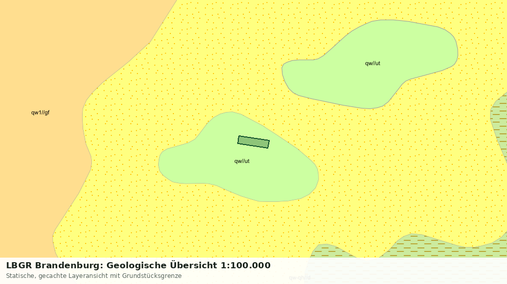 Statische Kartenansicht: LBGR Brandenburg: Geologische Übersicht 1:100.000
