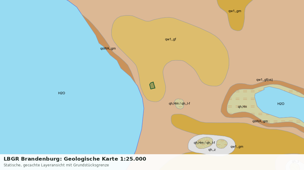 Statische Kartenansicht: LBGR Brandenburg: Geologische Karte 1:25.000