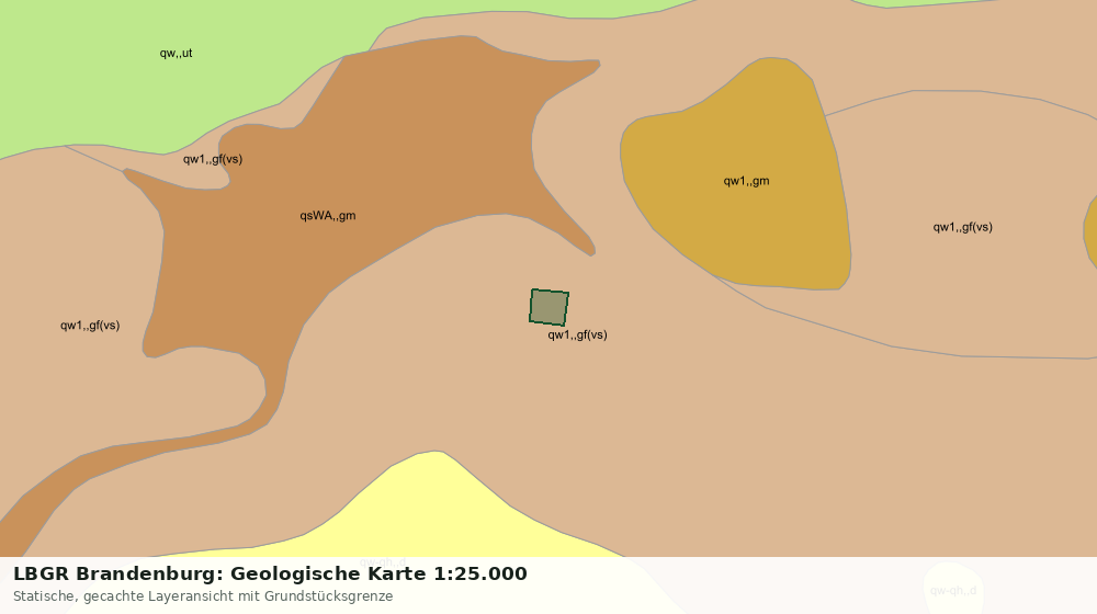 Statische Kartenansicht: LBGR Brandenburg: Geologische Karte 1:25.000