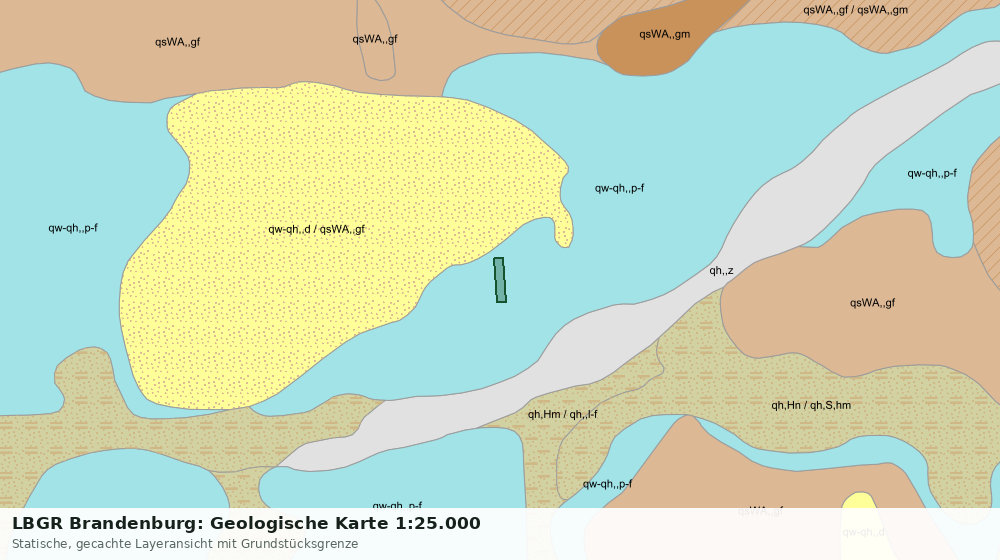 Statische Kartenansicht: LBGR Brandenburg: Geologische Karte 1:25.000