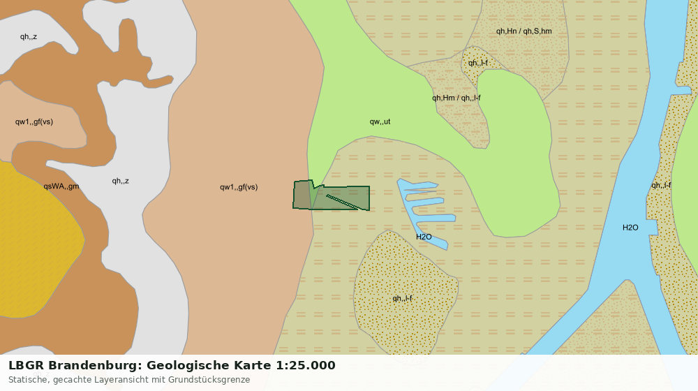 Statische Kartenansicht: LBGR Brandenburg: Geologische Karte 1:25.000