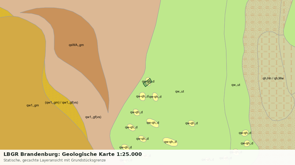 Statische Kartenansicht: LBGR Brandenburg: Geologische Karte 1:25.000
