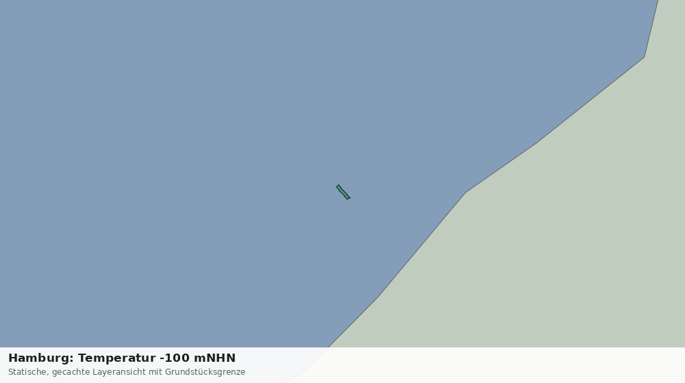 Statische Kartenansicht: Hamburg: Temperatur -100 mNHN