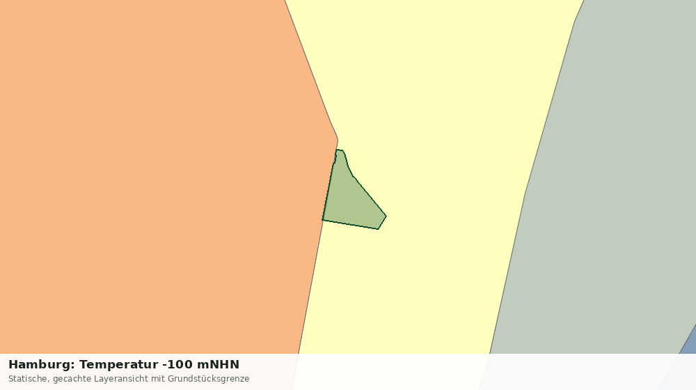Statische Kartenansicht: Hamburg: Temperatur -100 mNHN