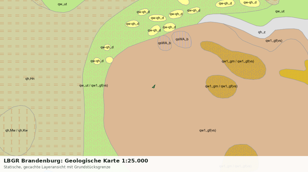 Statische Kartenansicht: LBGR Brandenburg: Geologische Karte 1:25.000