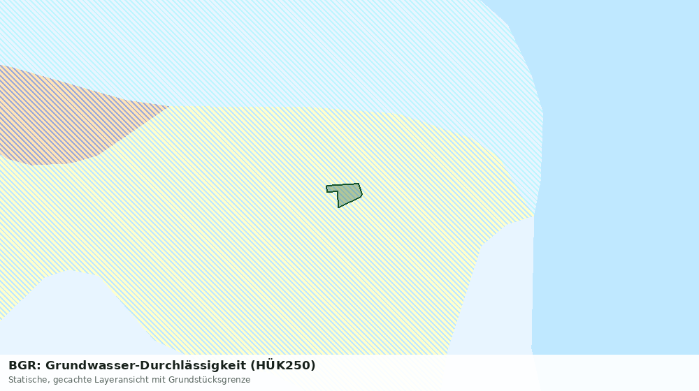 Statische Kartenansicht: BGR: Grundwasser-Durchlässigkeit (HÜK250)