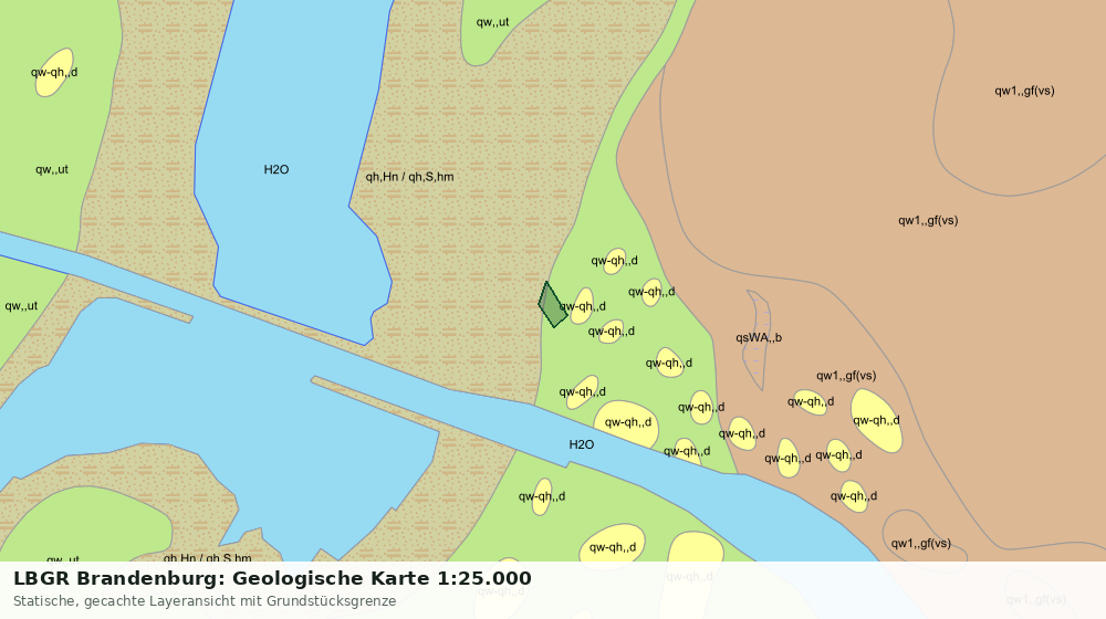 Statische Kartenansicht: LBGR Brandenburg: Geologische Karte 1:25.000