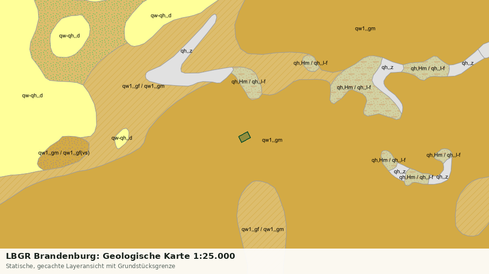 Statische Kartenansicht: LBGR Brandenburg: Geologische Karte 1:25.000