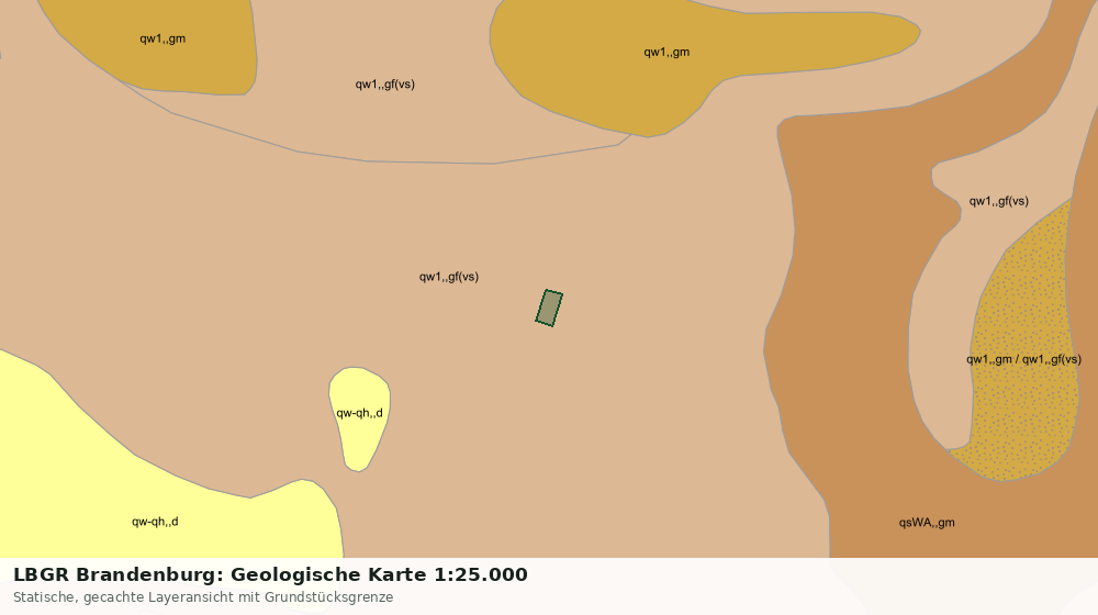 Statische Kartenansicht: LBGR Brandenburg: Geologische Karte 1:25.000