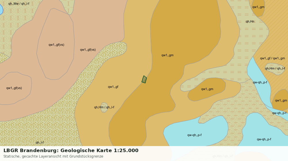 Statische Kartenansicht: LBGR Brandenburg: Geologische Karte 1:25.000