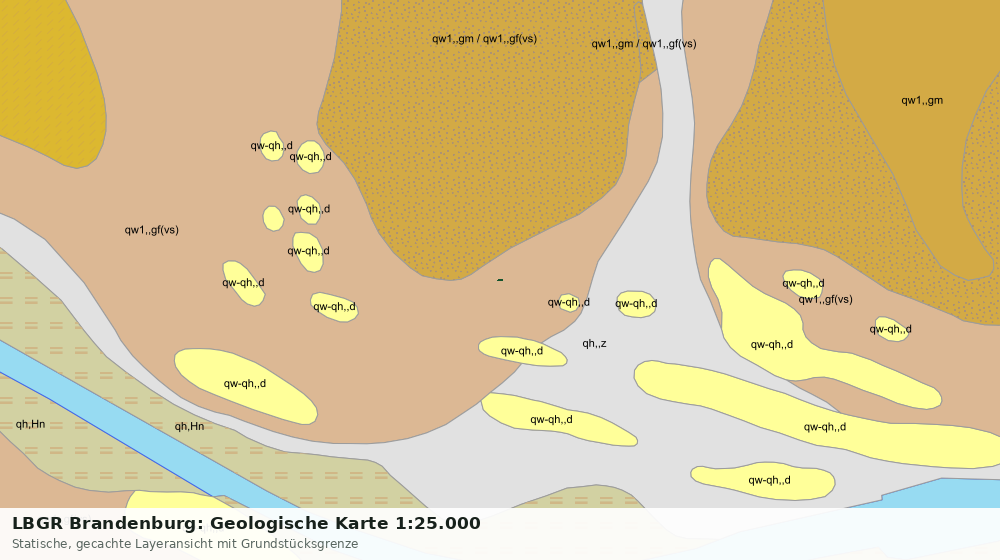 Statische Kartenansicht: LBGR Brandenburg: Geologische Karte 1:25.000