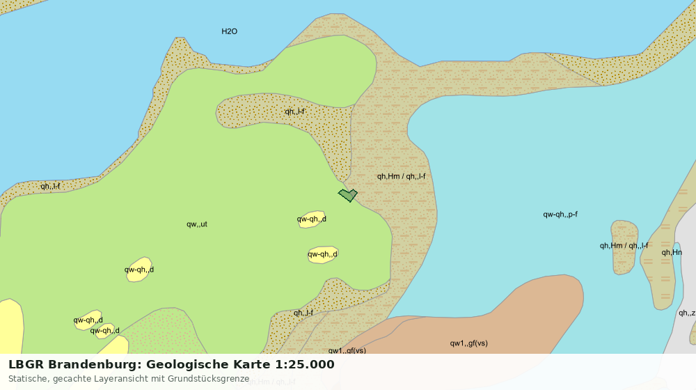 Statische Kartenansicht: LBGR Brandenburg: Geologische Karte 1:25.000