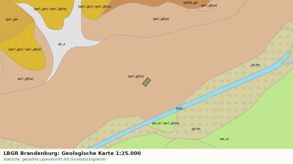 Statische Kartenansicht: LBGR Brandenburg: Geologische Karte 1:25.000