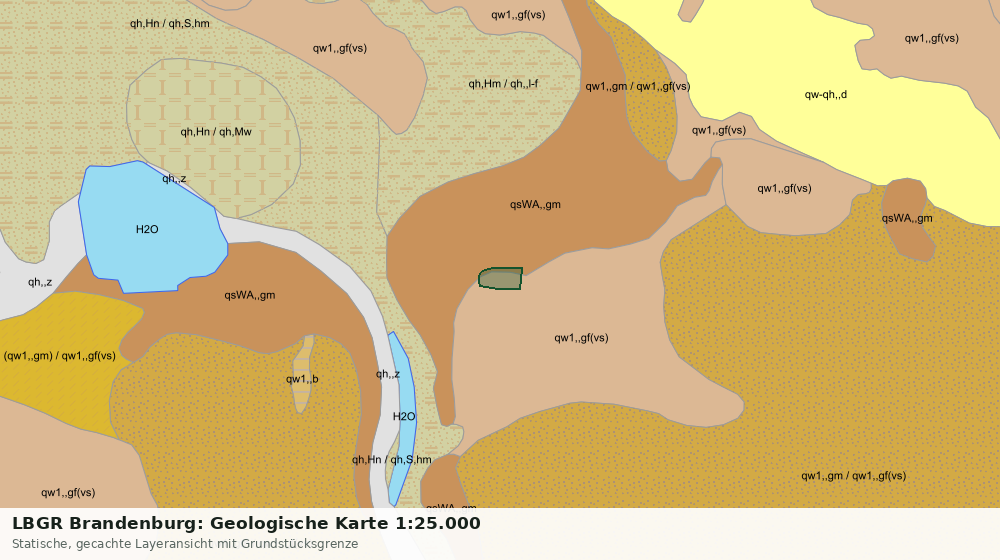 Statische Kartenansicht: LBGR Brandenburg: Geologische Karte 1:25.000