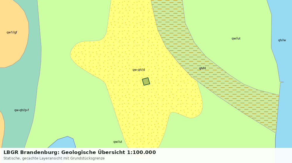 Statische Kartenansicht: LBGR Brandenburg: Geologische Übersicht 1:100.000