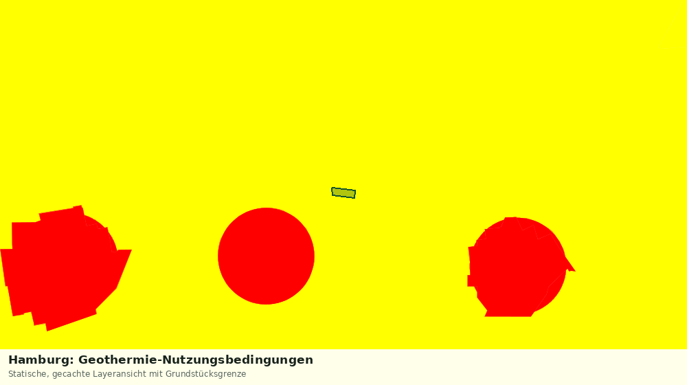Statische Kartenansicht: Hamburg: Geothermie-Nutzungsbedingungen