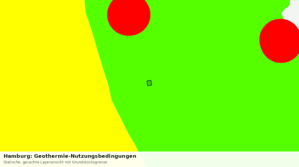 Statische Kartenansicht: Hamburg: Geothermie-Nutzungsbedingungen