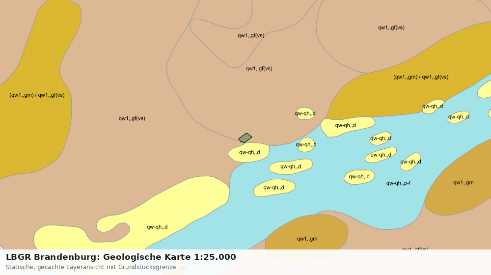 Statische Kartenansicht: LBGR Brandenburg: Geologische Karte 1:25.000