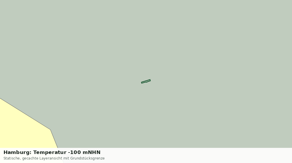 Statische Kartenansicht: Hamburg: Temperatur -100 mNHN