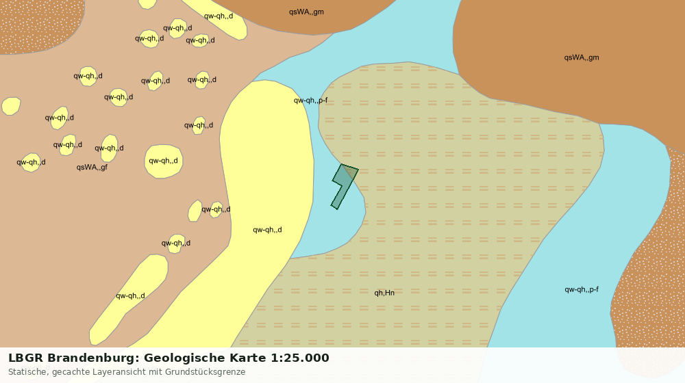 Statische Kartenansicht: LBGR Brandenburg: Geologische Karte 1:25.000