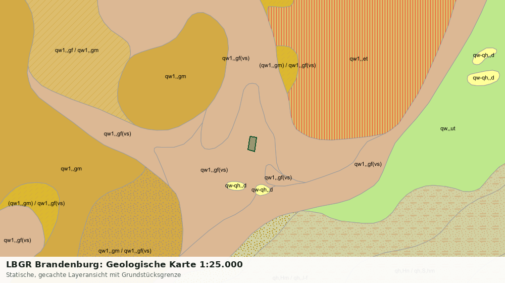 Statische Kartenansicht: LBGR Brandenburg: Geologische Karte 1:25.000