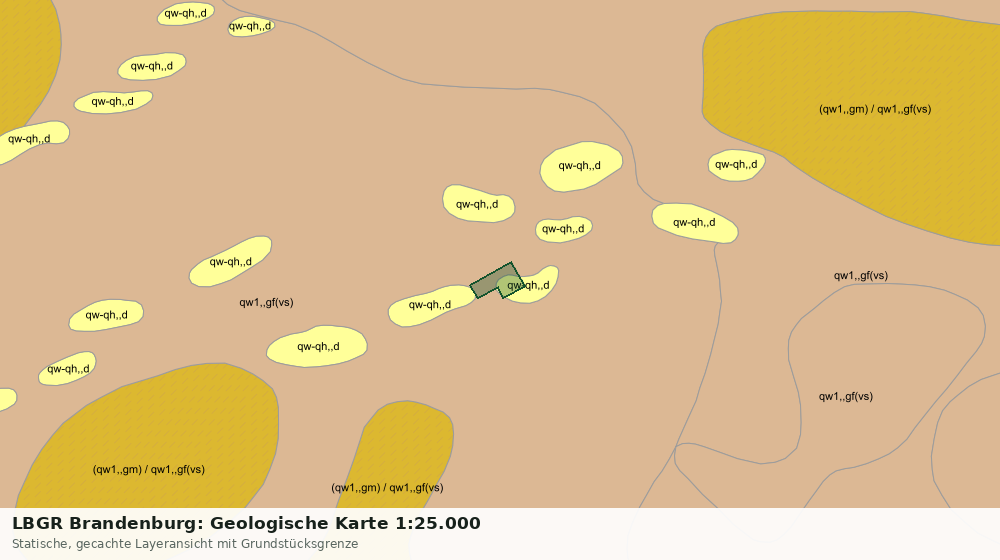 Statische Kartenansicht: LBGR Brandenburg: Geologische Karte 1:25.000