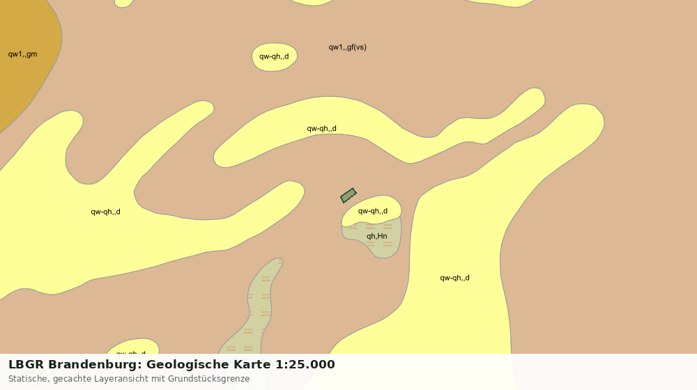 Statische Kartenansicht: LBGR Brandenburg: Geologische Karte 1:25.000