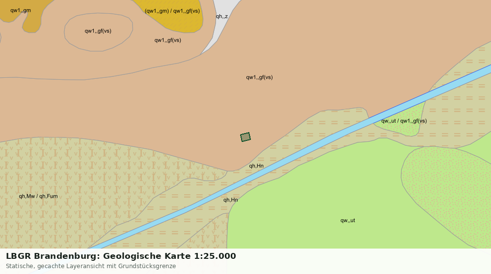Statische Kartenansicht: LBGR Brandenburg: Geologische Karte 1:25.000