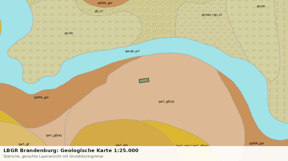Statische Kartenansicht: LBGR Brandenburg: Geologische Karte 1:25.000