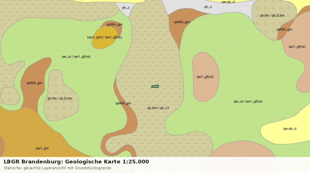 Statische Kartenansicht: LBGR Brandenburg: Geologische Karte 1:25.000
