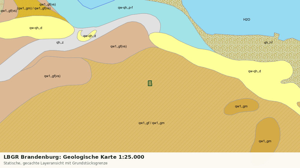 Statische Kartenansicht: LBGR Brandenburg: Geologische Karte 1:25.000