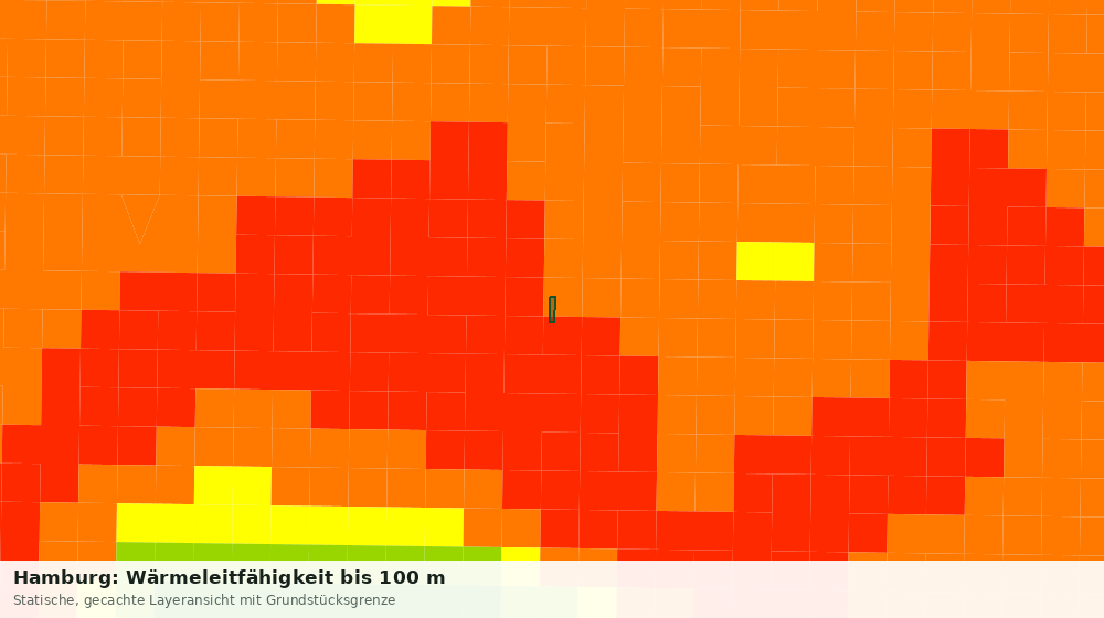 Statische Kartenansicht: Hamburg: Wärmeleitfähigkeit bis 100 m