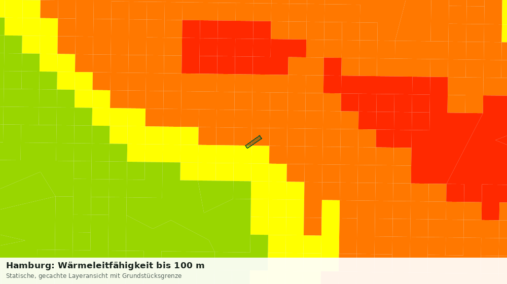Statische Kartenansicht: Hamburg: Wärmeleitfähigkeit bis 100 m