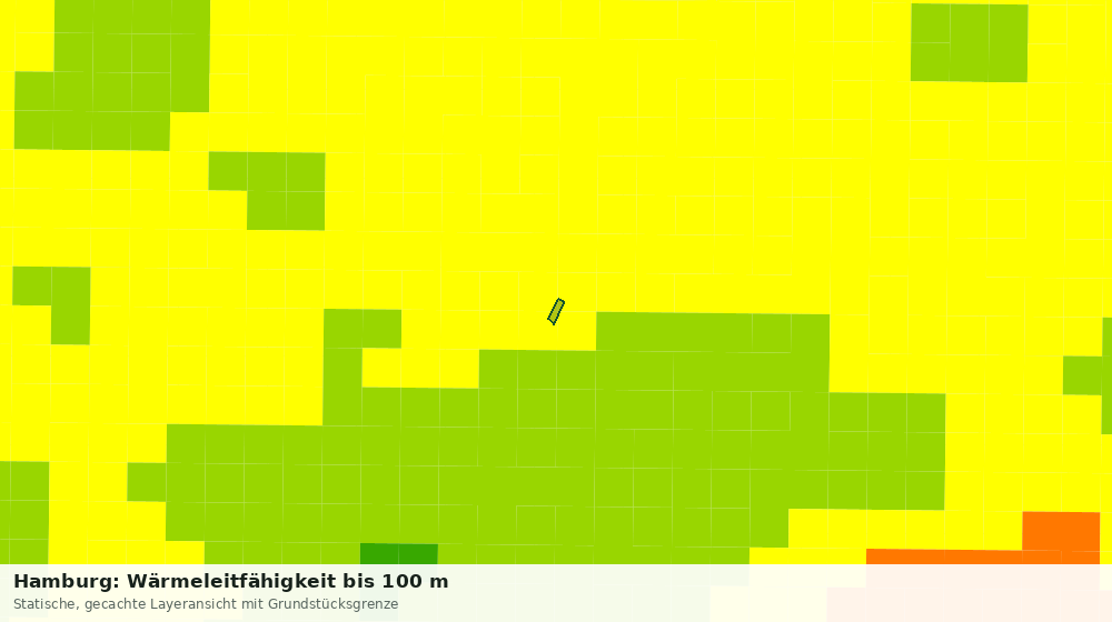Statische Kartenansicht: Hamburg: Wärmeleitfähigkeit bis 100 m