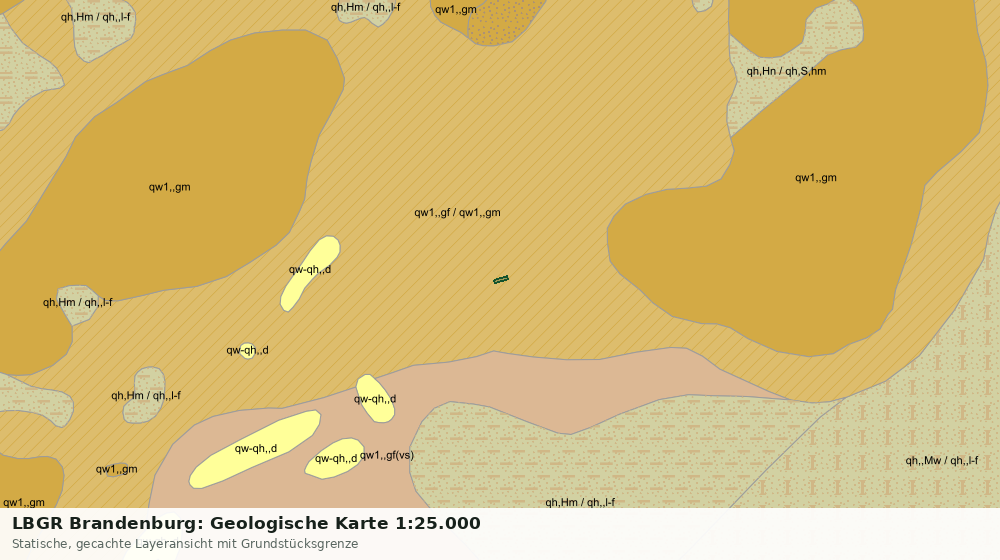 Statische Kartenansicht: LBGR Brandenburg: Geologische Karte 1:25.000