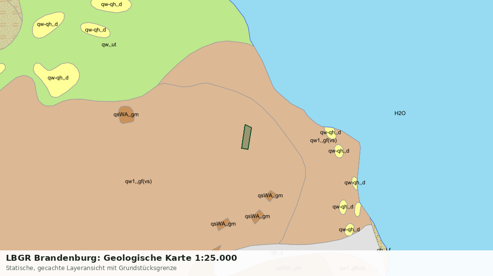 Statische Kartenansicht: LBGR Brandenburg: Geologische Karte 1:25.000