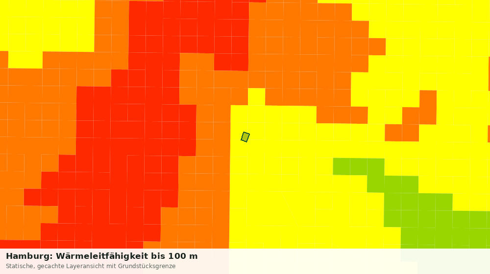 Statische Kartenansicht: Hamburg: Wärmeleitfähigkeit bis 100 m