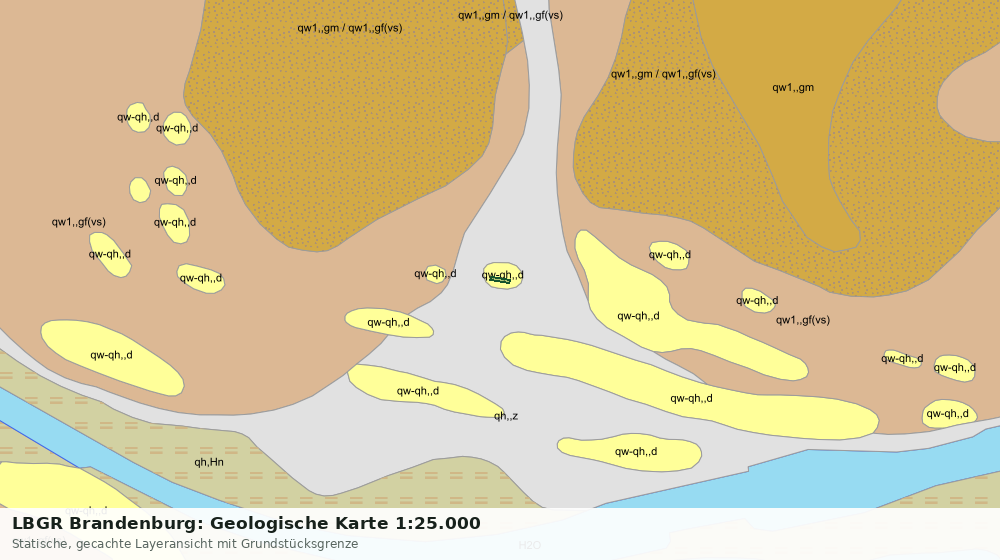 Statische Kartenansicht: LBGR Brandenburg: Geologische Karte 1:25.000