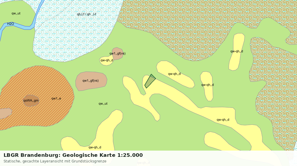 Statische Kartenansicht: LBGR Brandenburg: Geologische Karte 1:25.000
