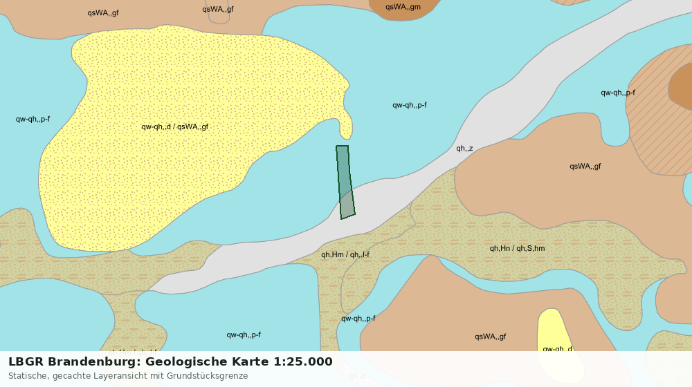 Statische Kartenansicht: LBGR Brandenburg: Geologische Karte 1:25.000