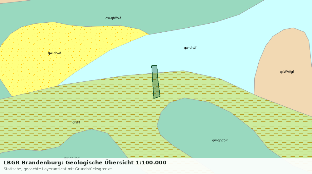 Statische Kartenansicht: LBGR Brandenburg: Geologische Übersicht 1:100.000