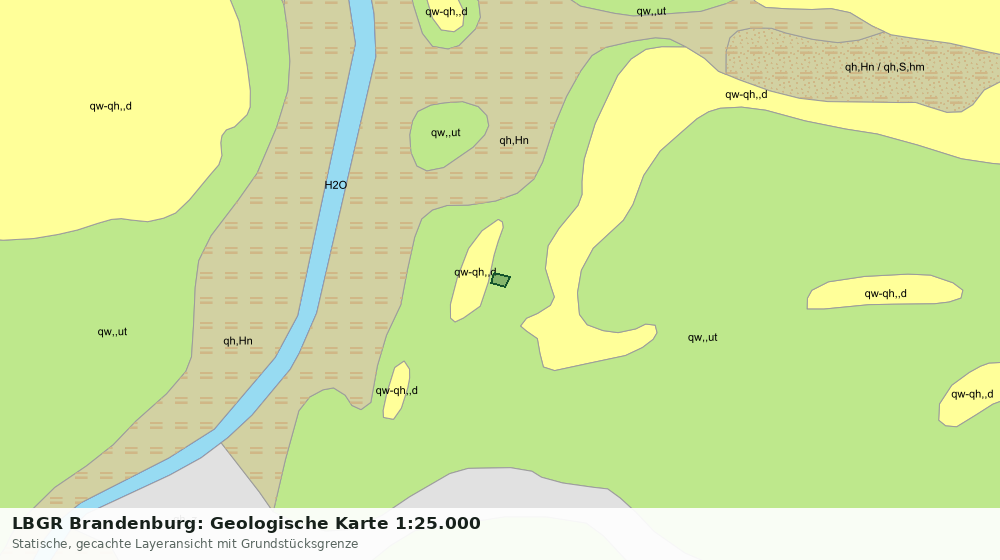 Statische Kartenansicht: LBGR Brandenburg: Geologische Karte 1:25.000