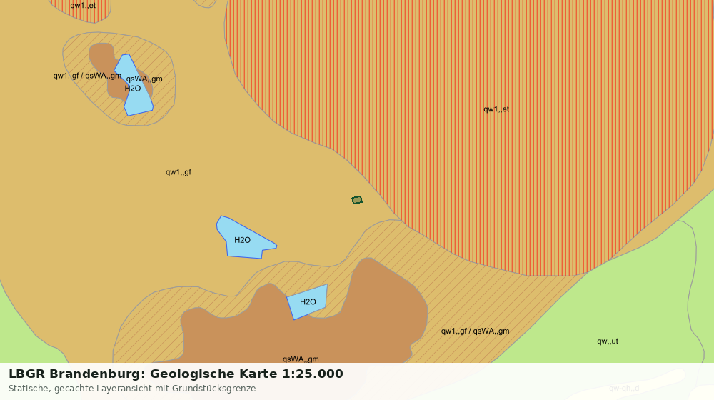 Statische Kartenansicht: LBGR Brandenburg: Geologische Karte 1:25.000