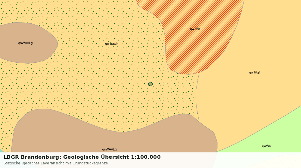 Statische Kartenansicht: LBGR Brandenburg: Geologische Übersicht 1:100.000