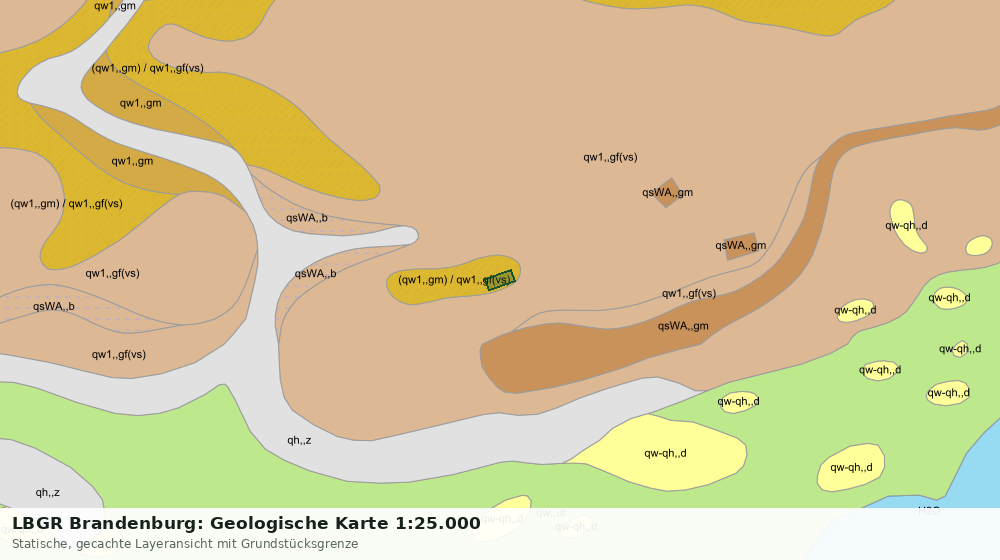 Statische Kartenansicht: LBGR Brandenburg: Geologische Karte 1:25.000