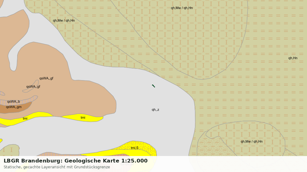Statische Kartenansicht: LBGR Brandenburg: Geologische Karte 1:25.000