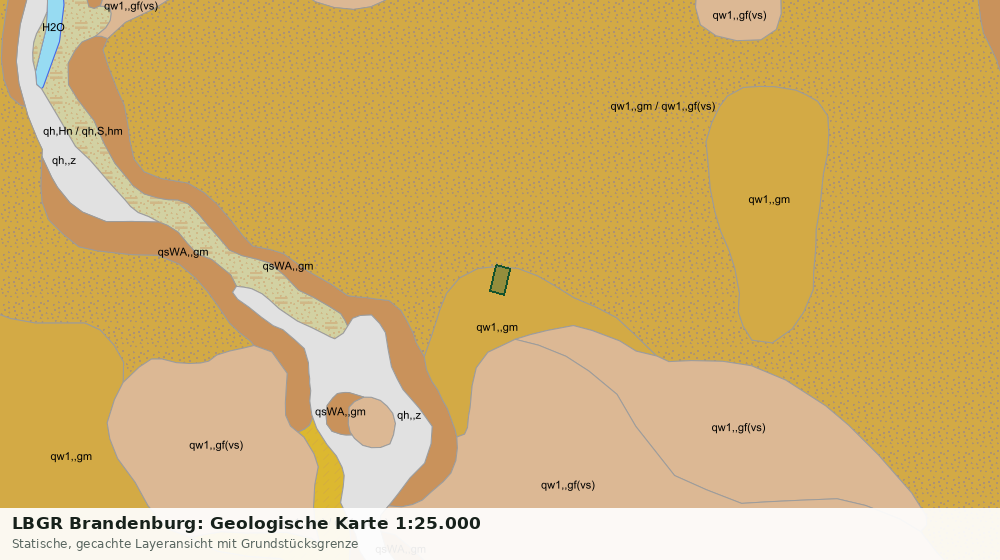 Statische Kartenansicht: LBGR Brandenburg: Geologische Karte 1:25.000