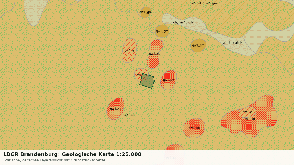 Statische Kartenansicht: LBGR Brandenburg: Geologische Karte 1:25.000