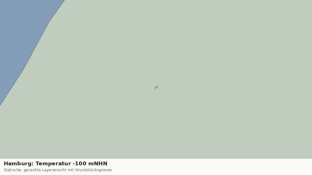 Statische Kartenansicht: Hamburg: Temperatur -100 mNHN