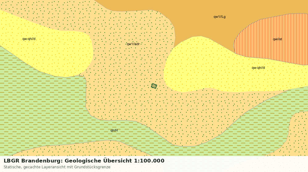Statische Kartenansicht: LBGR Brandenburg: Geologische Übersicht 1:100.000